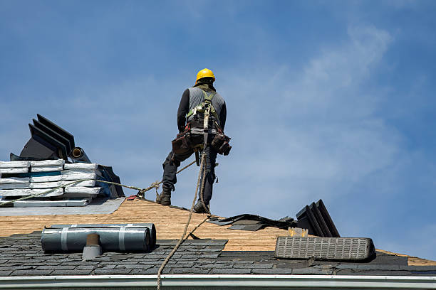 Professional Gutter Installation technician working in Rochester, NH